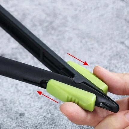 3-in-1 Kitchen Whisk Tongs, Slotted Whisk, Food Tongs and Strainer in One Utensil for Eggs, Pasta and Salads, Black