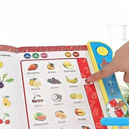Kids Interactive Learning Book with Sounds, Alphabet, Number and Shape Activity Book with Erasable Write and Wipe Pages for Preschool