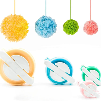 Pom-Pom Maker Set for Easy DIY Crafts | Four Sizes for Versatile Fun