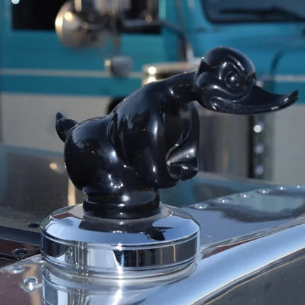 Angry Duck Hood Ornament in Durable Resin, Silver or Black Hood Decoration for Cars, Trucks and Hot Rod Builds