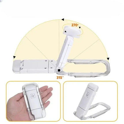 Clip On Book Light for Reading in Bed, Rechargeable LED Reading Lamp with 3 Color Temperature Modes