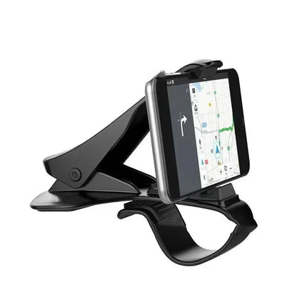 Dashboard Phone Holder for Car, Eye-Level Mount with Adjustable Grip and 360 Rotation, One-Hand Use, Fits All Phones