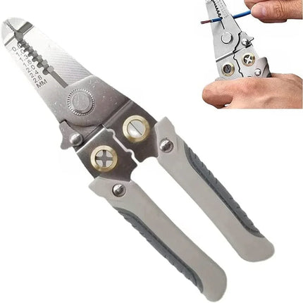 Wire Stripping Pliers with Adjustable Tension, Cable Stripper Cutter and Crimper for Home Cable Management and DIY Wiring