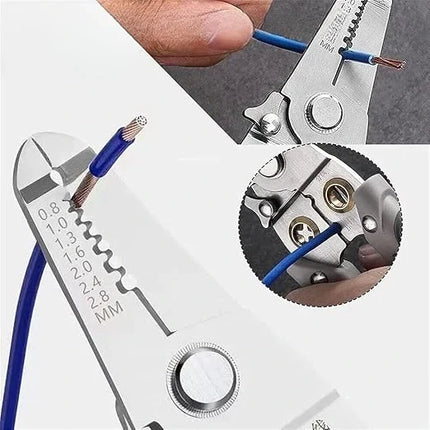 Wire Stripping Pliers with Adjustable Tension, Cable Stripper Cutter and Crimper for Home Cable Management and DIY Wiring