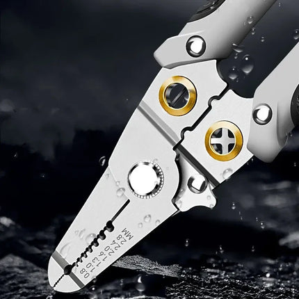 Wire Stripping Pliers with Adjustable Tension, Cable Stripper Cutter and Crimper for Home Cable Management and DIY Wiring