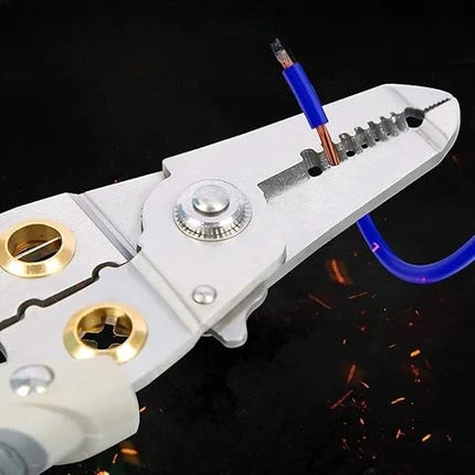 Wire Stripping Pliers with Adjustable Tension, Cable Stripper Cutter and Crimper for Home Cable Management and DIY Wiring