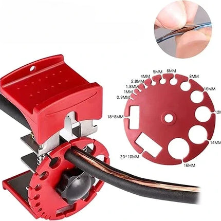 Wire Stripper and Cable Cutter Tool with Multiple Gauge Slots, Quick Adjust Blade and Ergonomic Grip for Electrical Work