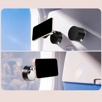 Magnetic Phone Holder with Suction Cup Mount for Car Dashboard, Airplane Window and Desk, Works with Phones in Cases