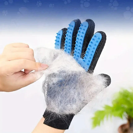 Pet Grooming Glove with Gentle Massage Bristles | Flexible Tool for Stress-Free Shedding