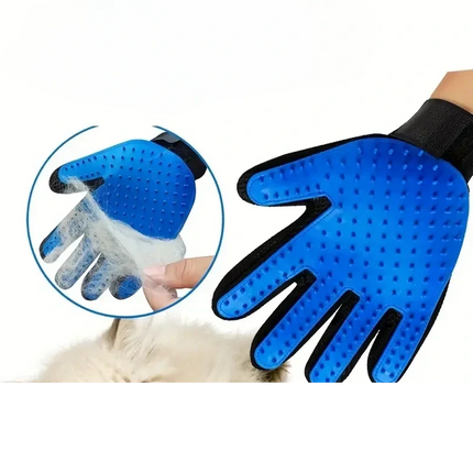 Pet Grooming Glove with Gentle Massage Bristles | Flexible Tool for Stress-Free Shedding