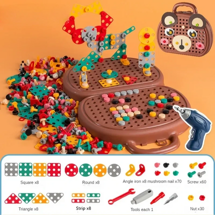STEM Building Set for Kids, Take Apart Screw and Bolt Construction Toy, Builds Animals and Vehicles