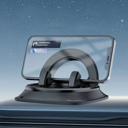 360 Degree Rotating Car Phone Holder, One-Handed Mount with Eye-Level Navigation View, Fits All Mobile Phones and Cars