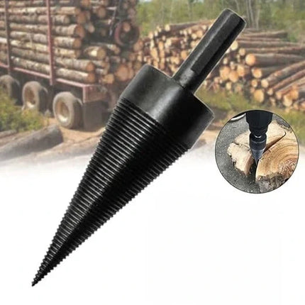 Log Splitter Drill Bit for Power Drills, Splits Firewood and Kindling without an Axe, Drill Not Included