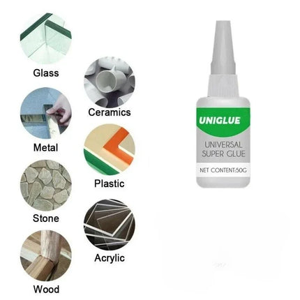 Instant Super Glue for Ceramic, Glass, Leather and Plastic, Strong Repair Adhesive for Shoes, Toys, Kitchenware and Furniture