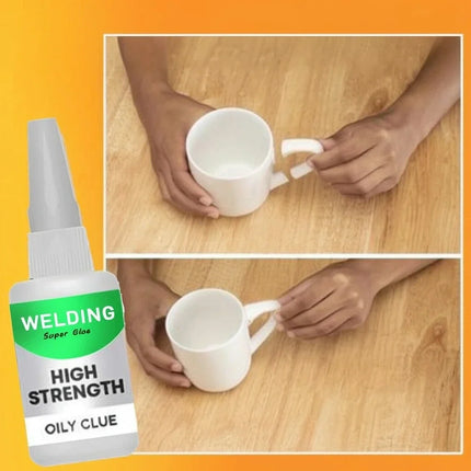 Instant Super Glue for Ceramic, Glass, Leather and Plastic, Strong Repair Adhesive for Shoes, Toys, Kitchenware and Furniture