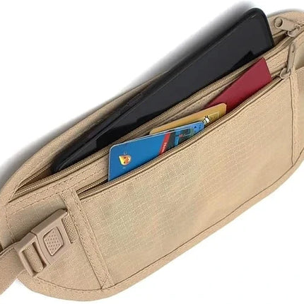 Slim Hidden Money Belt with Adjustable Strap | Secure Travel Wallet for Safety and Convenience