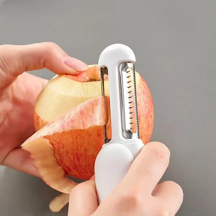 Multi-Function Vegetable Peeler with Rotating Blades, Kitchen Slicing Tool for Peeling, Julienne and Food Prep