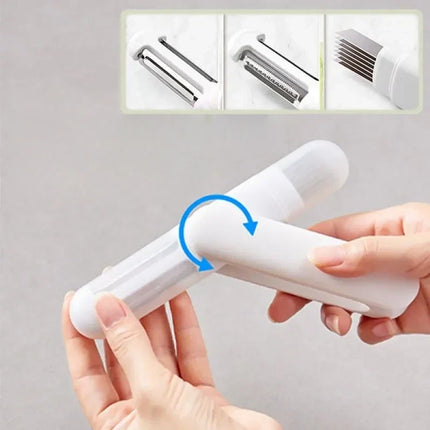 Multi-Function Vegetable Peeler with Rotating Blades, Kitchen Slicing Tool for Peeling, Julienne and Food Prep