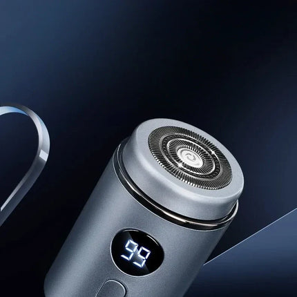 Compact Electric Shaver with Dual Blade Heads, Small Travel Razor in Gray, Avocado, Gold or Blue for Easy Everyday Shaving