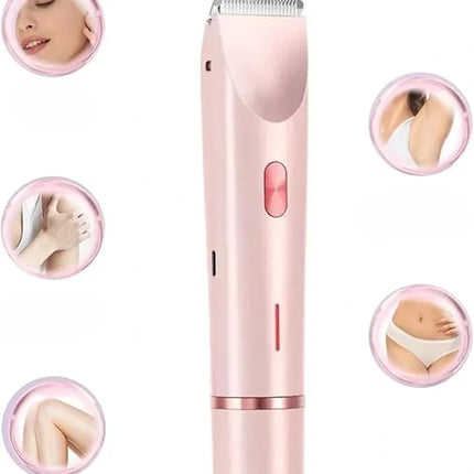 Women's Electric Shaver and Trimmer, Double-Head Hair Remover for Face, Legs, Underarms, Arms and Bikini Line