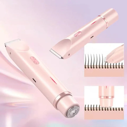 Women's Electric Shaver and Trimmer, Double-Head Hair Remover for Face, Legs, Underarms, Arms and Bikini Line