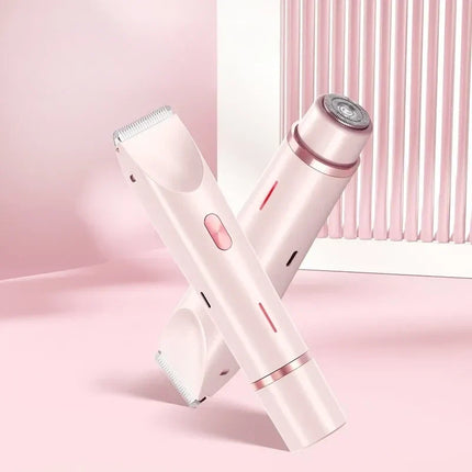 Women's Electric Shaver and Trimmer, Double-Head Hair Remover for Face, Legs, Underarms, Arms and Bikini Line