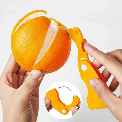 Orange Peeler Tool with Non Slip Ergonomic Handle, Citrus Peel Remover and Segment Slicer for Oranges, Snacks, Salads and Desserts