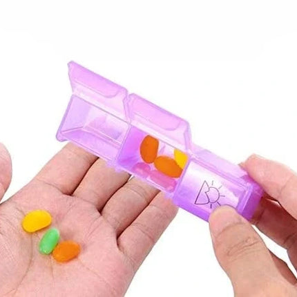 Weekly Pill Organizer with Detachable Daily Compartments, Morning Noon Night Sections, Portable 7 Day Pill Box for Travel