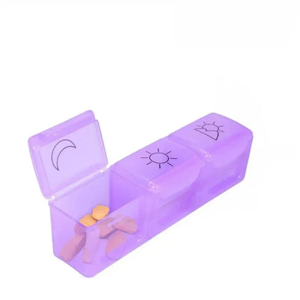Weekly Pill Organizer with Detachable Daily Compartments, Morning Noon Night Sections, Portable 7 Day Pill Box for Travel