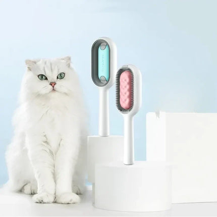 Pet Cleaning Brush with Self-Cleaning Feature | Gentle Grooming Tool for All Coat Types