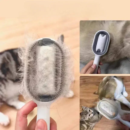 Pet Cleaning Brush with Self-Cleaning Feature | Gentle Grooming Tool for All Coat Types
