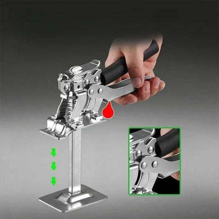 Hand Lifting Tool with Lever Height Adjustment, Squeeze Action Door and Cabinet Lifter for Solo Installs