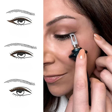 Eyeliner Stamp Set, Liquid Wing Eyeliner Stamp for Matching Cat Eye Wings, Quick Press On Application, Black or Brown