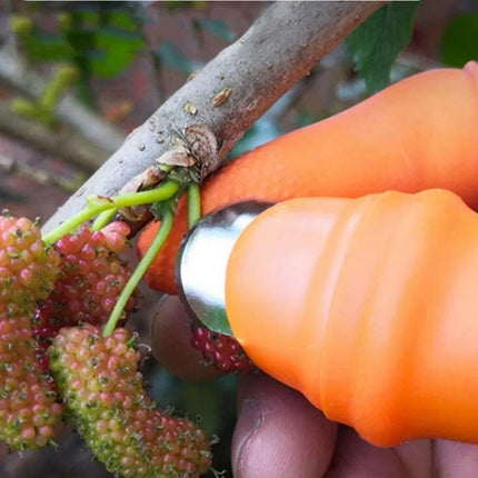 Garden Thumb Knife Set with Protective Finger Sleeve for One Handed Harvesting and Stem Cutting