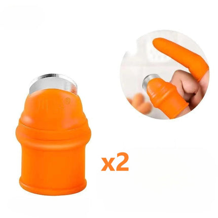 Garden Thumb Knife Set with Protective Finger Sleeve for One Handed Harvesting and Stem Cutting