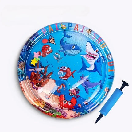 Interactive Cat Water Sensory Play Mat with Sealed Water Layer and Floating Fish, 2 Underwater Styles