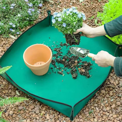 Foldable Gardening Mat for Repotting, Waterproof Washable Potting Tray for Indoor Plant Care on Balcony and Countertop