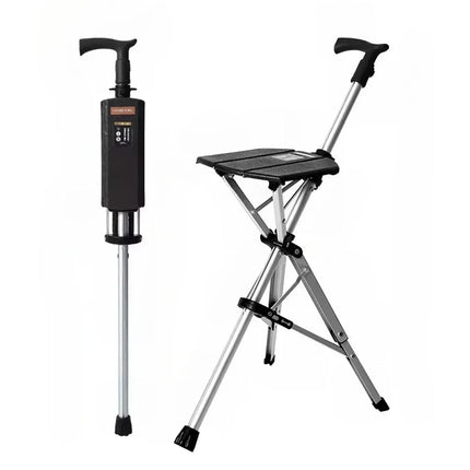 Folding Walking Cane with Built In Seat, Cane Stool for Standing in Queues, Travel and Outdoor Events, for Seniors