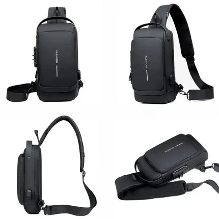 Anti-Theft Crossbody Backpack with RFID Protection, 4 Colors Including Light Brown, for Daily Carry and Weekend Trips