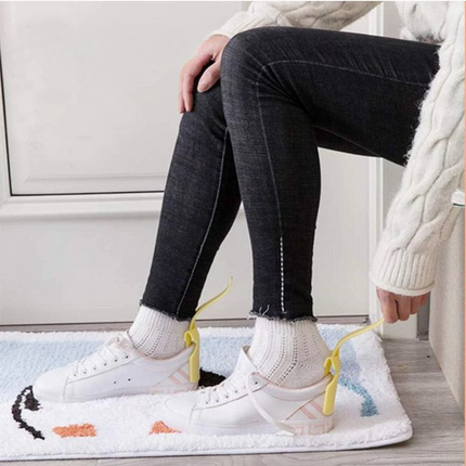 Long Handled Shoe Horn for Seniors, No Bend Dressing Aid for Standing Use and Limited Flexibility