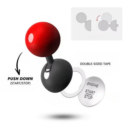 Car Start Stop Engine Button Cover, Arcade Joystick Style Push Button Trim, 4 Colors, Interior Dashboard Accessory