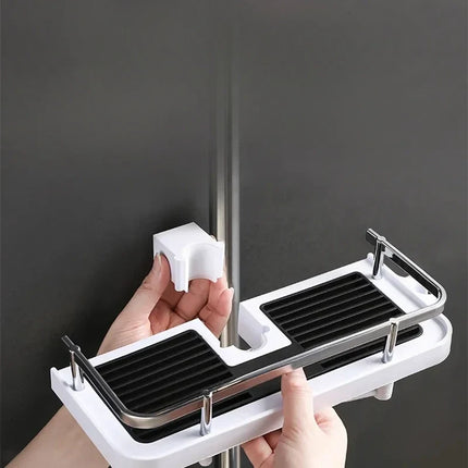 No-Drill Shower Shelf with Adjustable Design | Rust-Resistant Storage for Easy Organizing