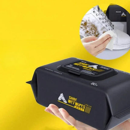 Shoe Cleaning Wet Wipes with Quick-Dry Formula | 80 Count Pack for Spotless Footwear