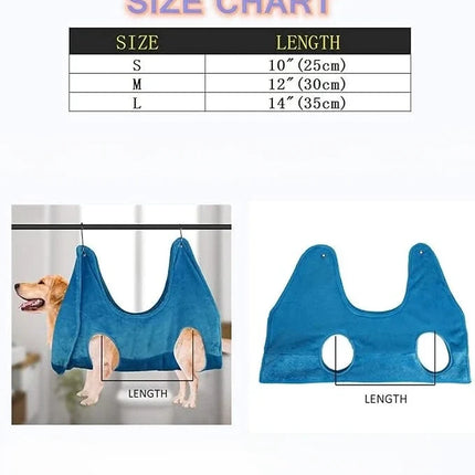 Pet Grooming Hammock with Adjustable Straps & Durable Fabric | Safe and Comfortable for Easy Grooming