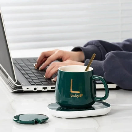Electric Mug Warmer for Desk, Coffee and Tea Cup Warming Plate in 4 Color Options with US, EU, UK and USB Plugs