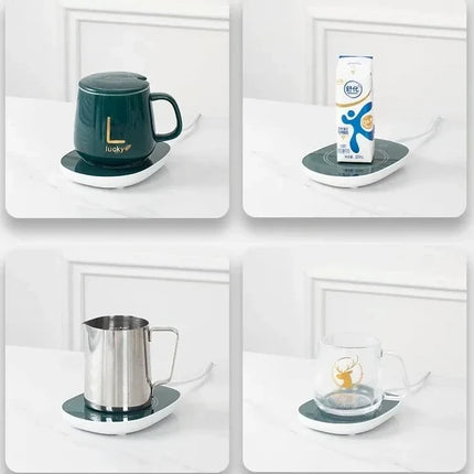 Electric Mug Warmer for Desk, Coffee and Tea Cup Warming Plate in 4 Color Options with US, EU, UK and USB Plugs