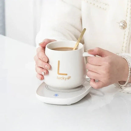 Electric Mug Warmer for Desk, Coffee and Tea Cup Warming Plate in 4 Color Options with US, EU, UK and USB Plugs