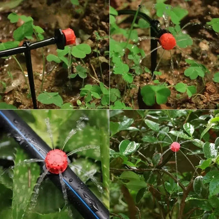 Adjustable Drip Irrigation Dripper Heads, 50 Pack Water Flow Control Drippers for Herb Garden and Balcony Plant Watering