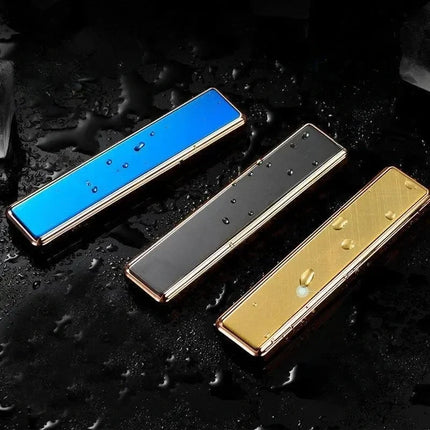 Electric Arc Lighter USB Rechargeable, Windproof Flameless Lighter with Slide to Spark Ignition, No Gas or Lighter Fluid