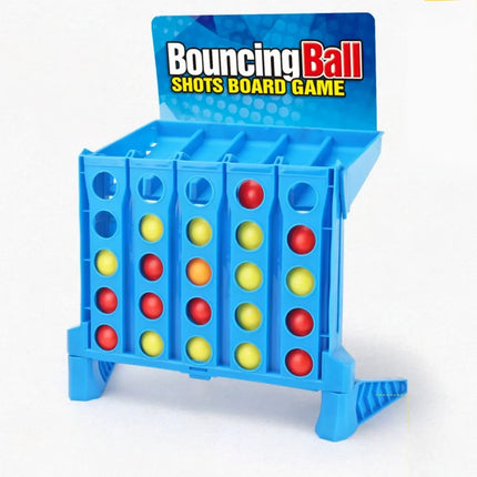 Light-Up Bounce Ball Game, Connect Four Balls in a Row on the Top Tray, Reflex Party Game for Family Nights